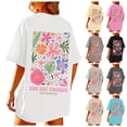 thumbnail image 1 of QHWAUAKFBN T Shirts For Women Loose Fit Beach Oversized Graphic Tees Vintage Baggy Shirts Summer Cotton Vacation Tshirts Top, 1 of 6