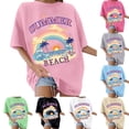 thumbnail image 1 of QHWAUAKFBN T Shirts For Women Loose Fit Oversize Loose Fit Short Sleeve Style Summer Tshirts Top, 1 of 4