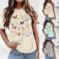 thumbnail image 1 of QHWAUAKFBN T Shirts For Women Trendy Graphic Chicken Shirt Cute Chicken Mom Farm Country Tee Tshirts Top, 1 of 4