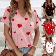 thumbnail image 1 of QHWAUAKFBN Womens T Shirts Casual Graphic Short Sleeve Crew Neck Soft Everyday Basic Top Ladies Comfortable Relaxed Fit Tee Tshirts, 1 of 4