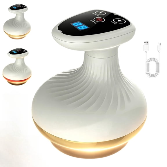 QHYFC 4-in-1 Cellulite Remover-Suction Massager, Heated, with 9 Intensity Levels Ergonomic Design for Firmer, More Toned & Smoother Skin
