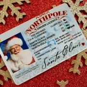 QIAKAA Christmas New Santa Claus Loses His Sleigh Driving License for Children
