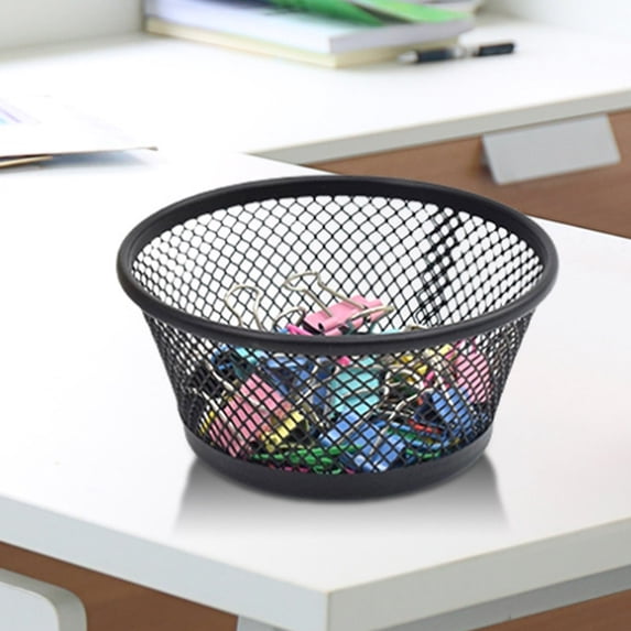 Hxlamzoo Paper Clip Holder, PaperClip Holders for Desk, Premium Metal Mesh Paper clip Holder for Desk, Paper Clip Dispenser Desktop, Paper Clip Organizer, Office Binder Clip Holder