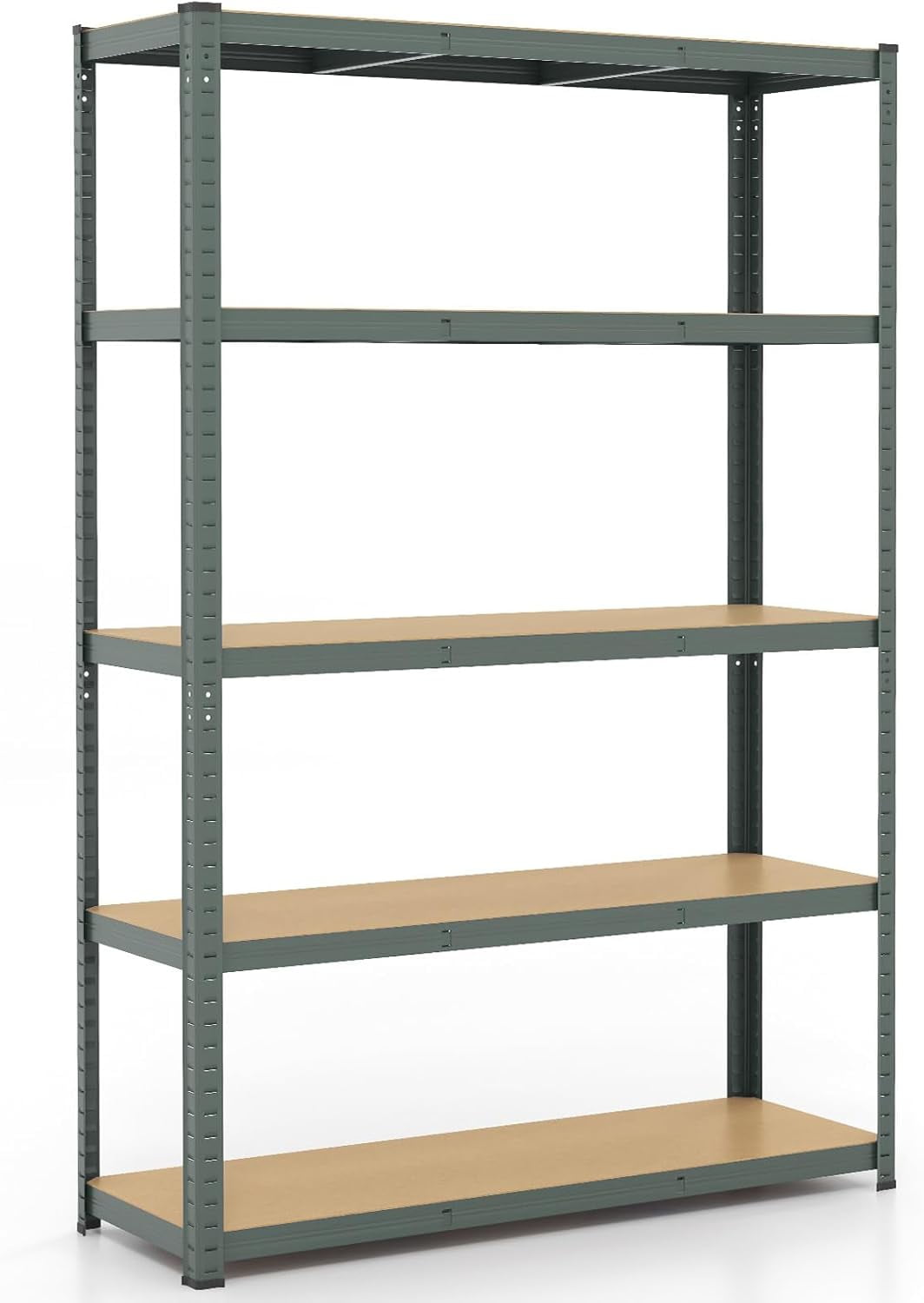 QIANGLING 5Tier Metal Utility Shelves, Garage Storage Shelving Unit w