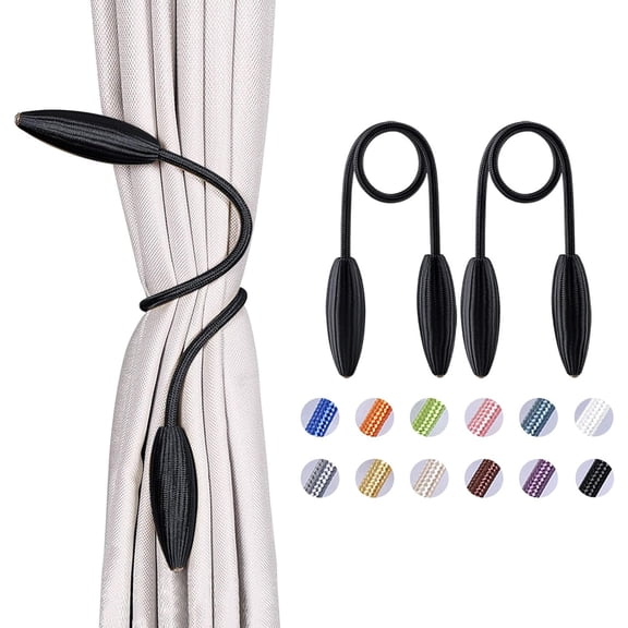 QIANJIA 2 Pack DIY Curtain Tiebacks Clips Crystal Decorative Creative Twist Drape Tie Backs European Style Random Modelling Curtain Holdbacks for Home Kitchen Office Window Drapery (Creamy White)