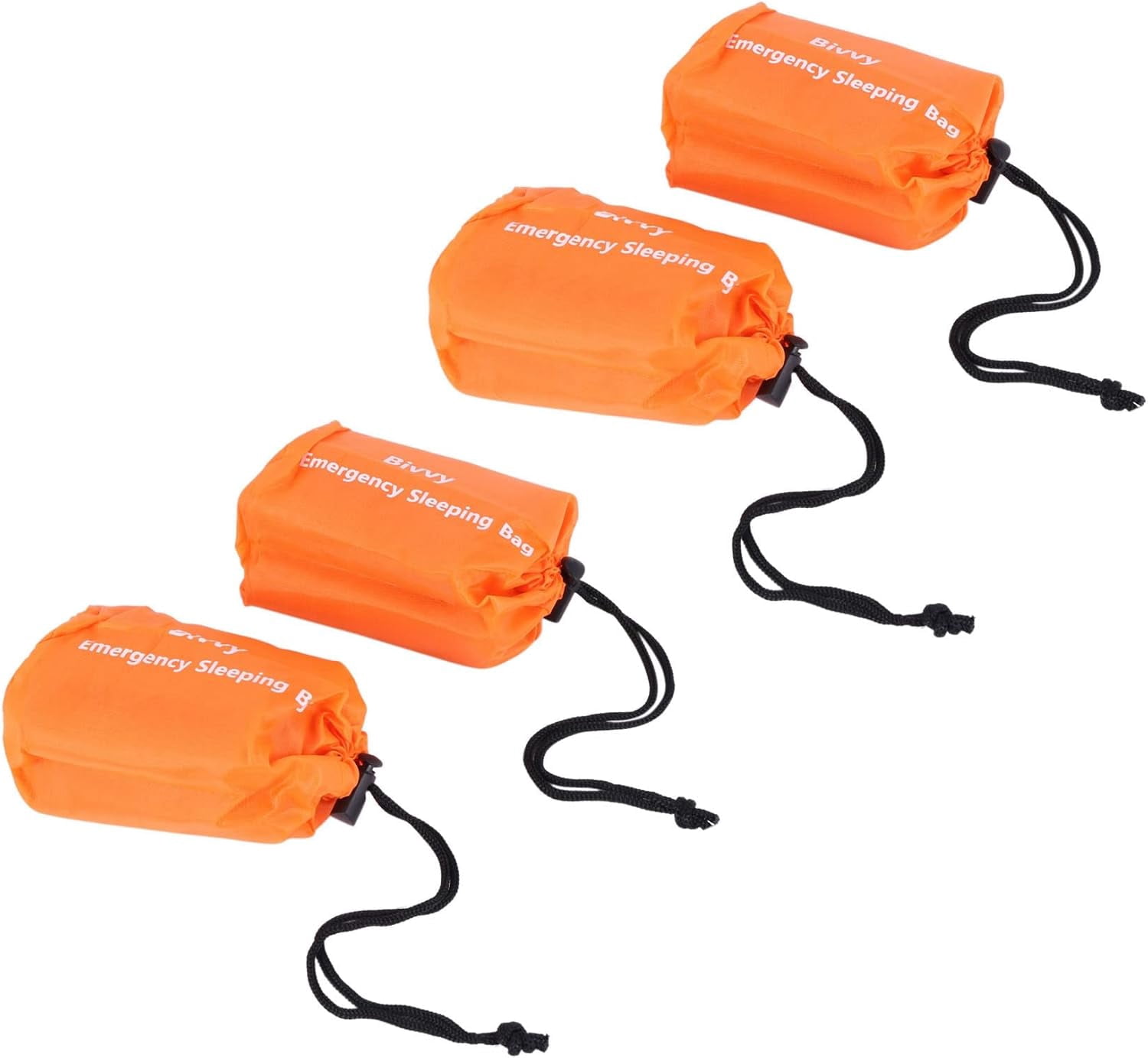 QIANJIA  4-Pack Emergency Sleeping Bag Thermal Waterproof Survival Blanket for Outdoor Camping Hiking