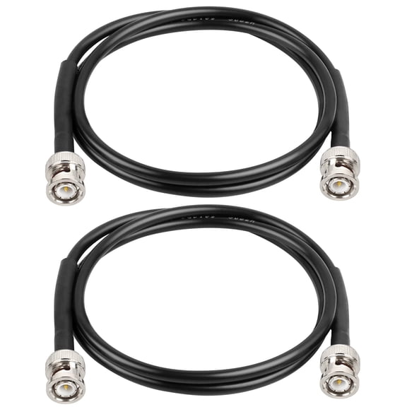QIANJIA BNC Cable 1FT-26FT  2PCS Core Conversion Version RG58 50 Ohm BNC Male to Male Coaxial Cable,Low Loss Extension Cable for Antennas,RF Radios,Oscilloscopes & Spectrum