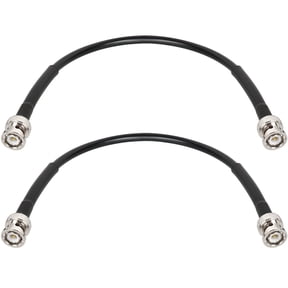 QIANJIA BNC Cable 1FT-26FT 2PCS Core Conversion Version RG58 50 Ohm BNC Male to Male Coaxial Cable,Low Loss Extension Cable for Antennas,RF Radios,Oscilloscopes & Spectrum