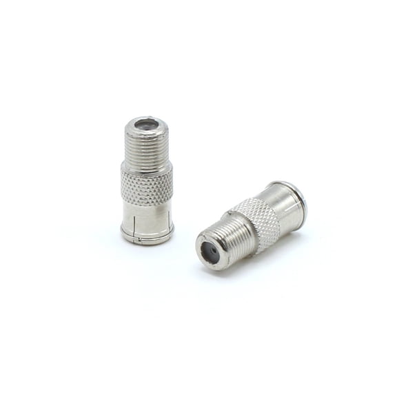 QIANJIA Coaxial Cable Push On F Type Connectors 4 Pack, RF Adapter for Tight Corners & Hard-to-Reach Areas, Fits RG58 RG59 RG6 RG11 Coax Cable Wall Plates