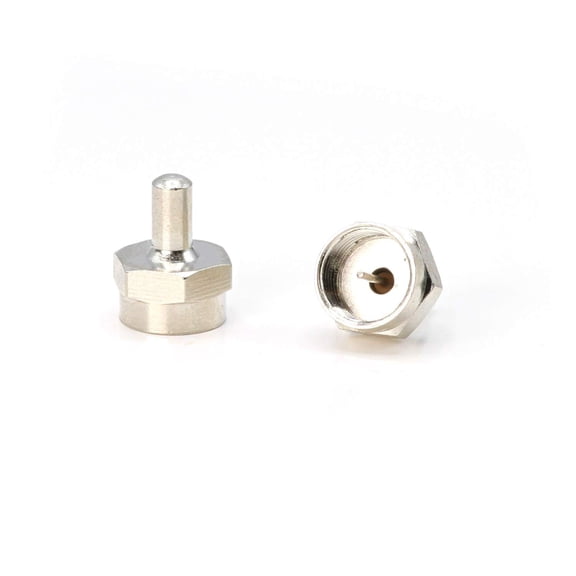 QIANJIA Coaxial F Type 75 Ohm Terminator 10 Pack, F-Pin/F81 RF Resistor Dummy Load, for Unused Ports on Cable Satellite Antenna CATV RF Systems