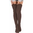 thumbnail image 1 of QIANJIA Women's Cable Knitted Thigh High Boot Socks Extra Long Winter Stockings Over Knee Leg Warmers, 1 of 4