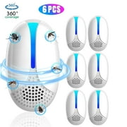 QIANRUI Ultrasonic Pest Repeller Plug in 6 Pack, Mouse Repellent Electronic Plug in Pest Repellent for Roach, Mosquito, Mice, Spider, Ant, Flea, Bug, Pest Control Indoor for House Garage Office Hotel