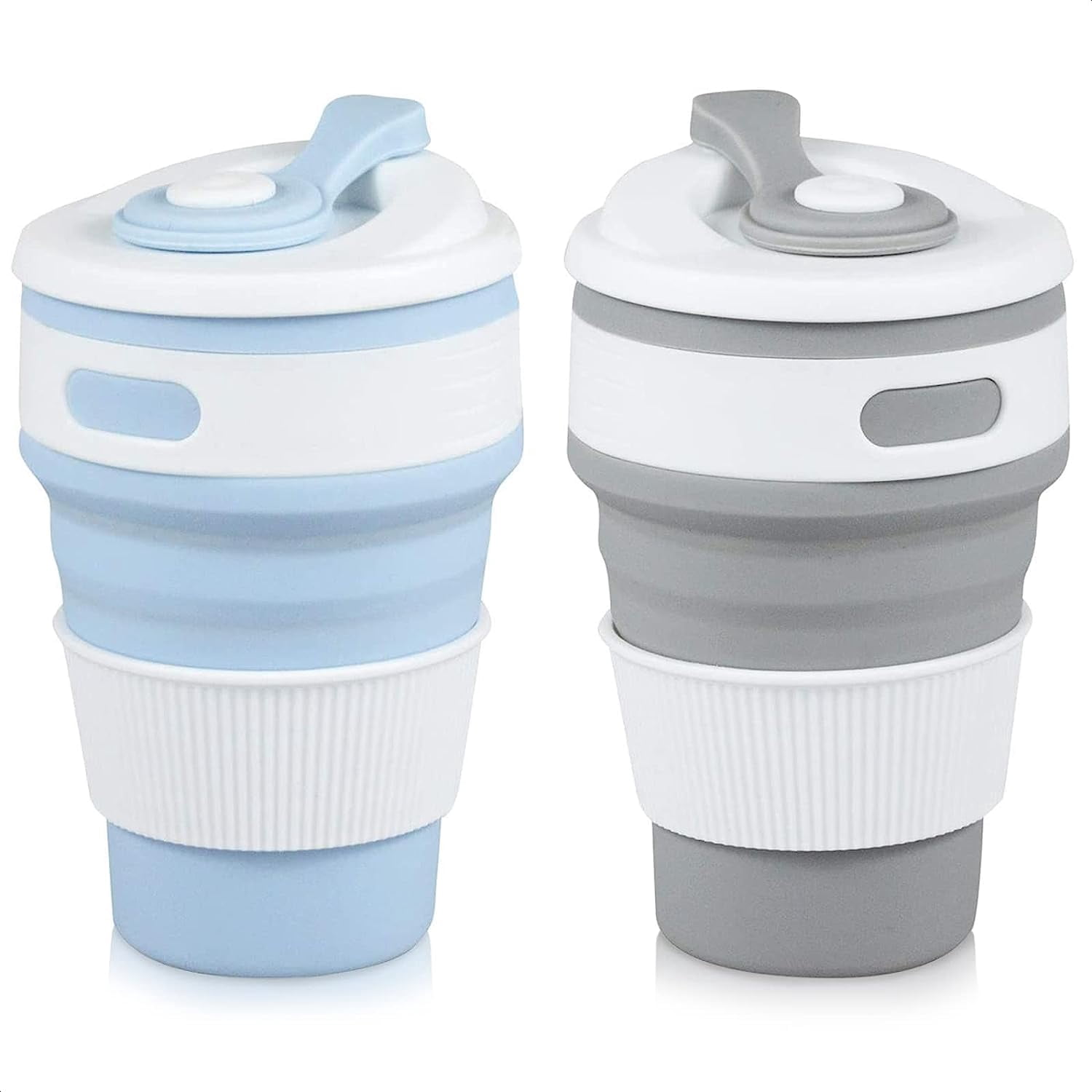 QIANSHUO Silicone Collapsible Cup - Portable, Space-Saving Travel ...
