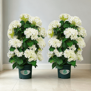 QIANYUN Artificial Hydrangea Flowers- UV Resistant Faux Hydrangea Bush, Lifelike Fake Hydrangeas for Home Decor