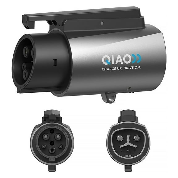 QIAO Fit for Tesla to J1772 Charger Adapter, Up to 80A 250V - NACS to J1772 EV Adapter for Charge J1772 EVS at Tesla AC Charger Station Only, Silver-Plated Efficient Charging Design