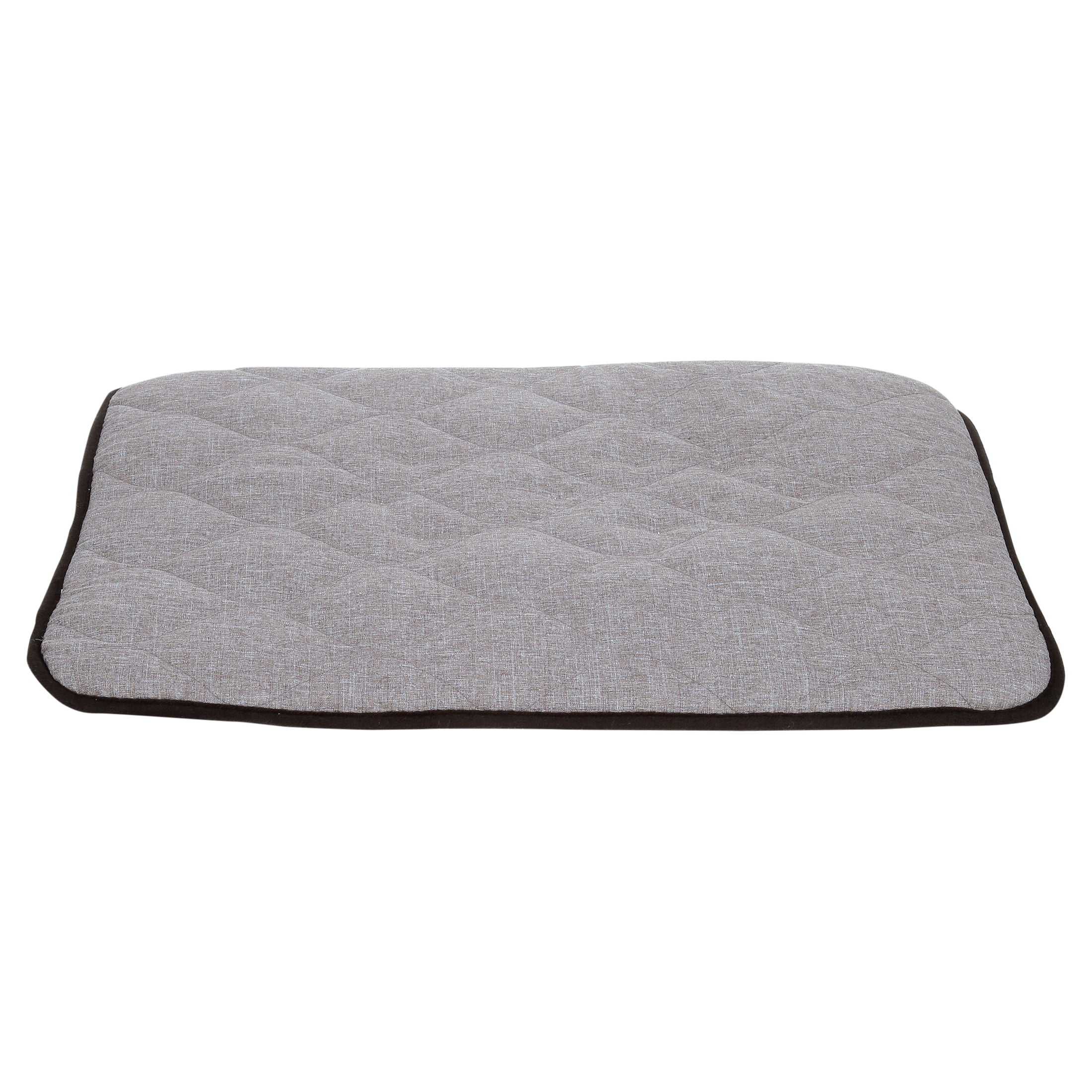 QIAOQI Dog Bed Crate Mat Grey Kennel Pad Washable Orthopedic Pillow