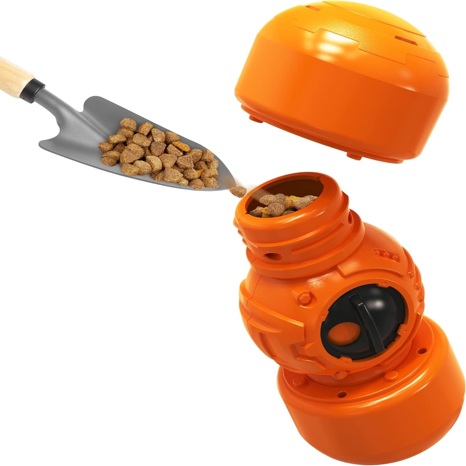 QIBAXXYL Orange Slow Feeder Rolling Toy for Large and Medium Dogs Fun