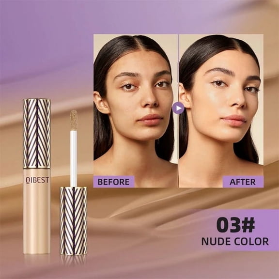QIBEST 1/2Pcs Concealer Liquid Waterproof Facial Modification Contouring Liquid Covers Spots Acne Marks Conceal Dark Circles