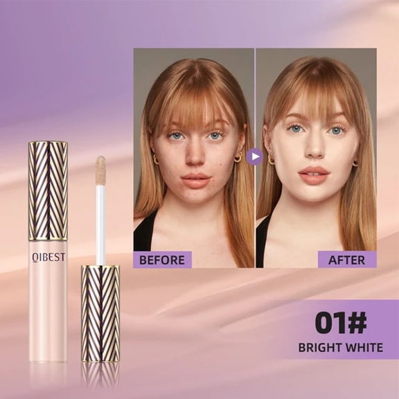 QIBEST 1/2Pcs Concealer Liquid Waterproof Facial Modification Contouring Liquid Covers Spots Acne Marks Conceal Dark Circles