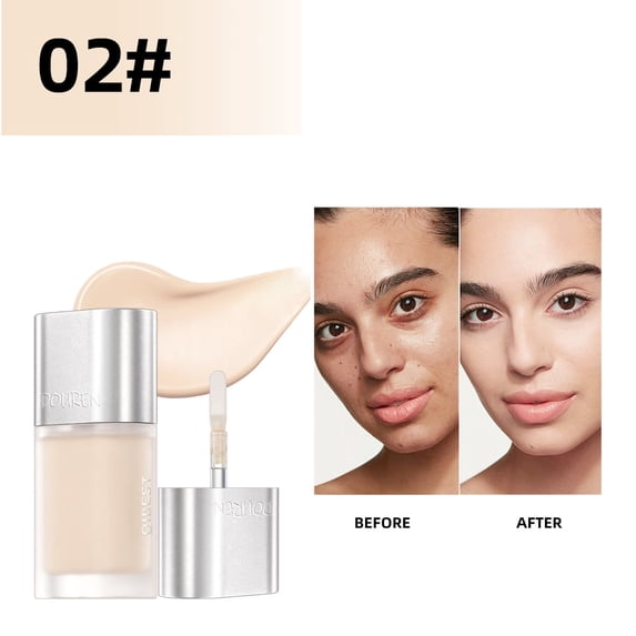 QIBEST Concealer Liquid Foundation Long Lasting Moisturizing Delicate Concealer Cream Cover Acne Dark Circles Face Makeup 4Color