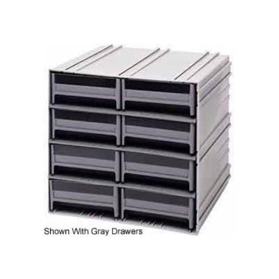 QIC-83 Interlocking Storage Cabinet with 8 Red Drawers - 11.75 x 11.37 x 11 in.