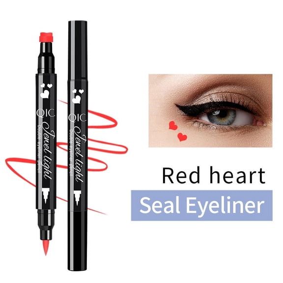 QIC Pattern Embellishment Seal Eyeliner Pen Waterproof Quick Drying Non Smudging Double Head Cosmetic Eye Makeup Product