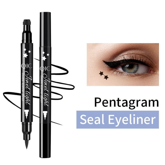 QIC Pattern Embellishment Seal Eyeliner Pen Waterproof Quick Drying Non Smudging Double Head Cosmetic Eye Makeup Product