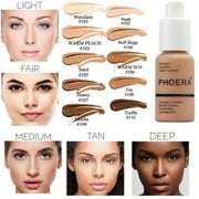 TEKDEALS QIC Liquid Foundation Professional Makeup Full Coverage Fast Base Brighten long-lasting Shade, Porcelain