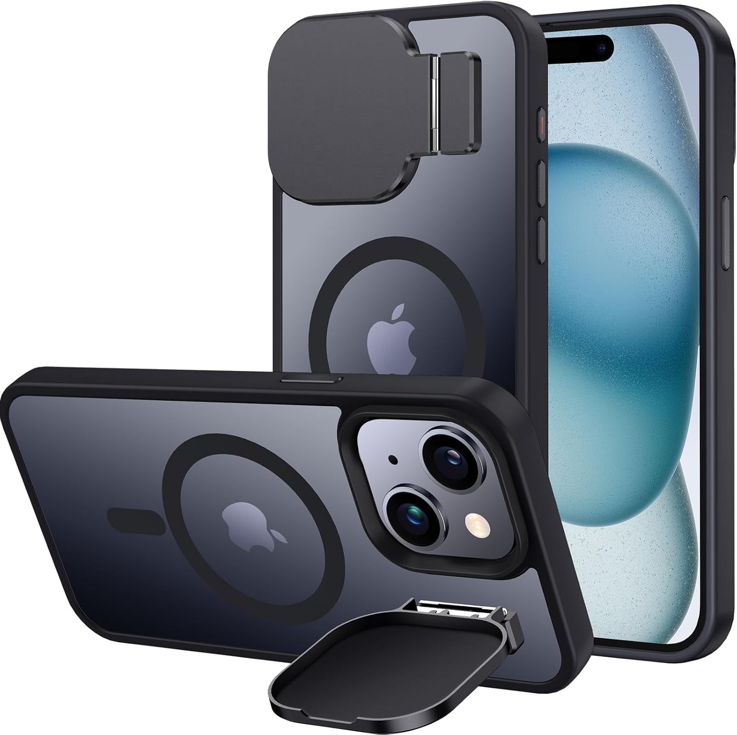 Hitaoyou IPhone 15 Plus Case With Camera Stand And MagSafe
