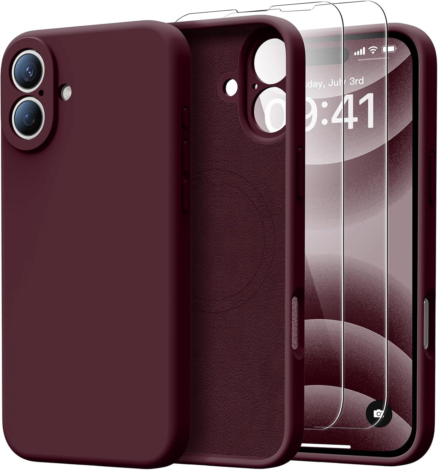 HIKII For IPhone 15 Pro Case, Upgraded Silicone Shockproof [2 Pack Screen Protectors] [Compatible With Magsafe] [Camera Protection], Anti-Scratch Microfiber Lining, 6.1 Inch, Tea Green