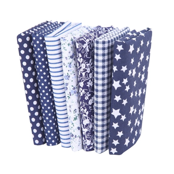 QIDESHIP 7Pcs 10X10Cm Cotton Crafts Fabric Bundle Patchwork Quilting Sewing Patchwork Diy Crafts, Machine Washable, Cotton Fabric Squares for Quilting