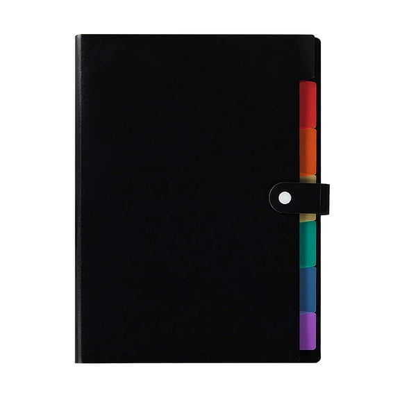 QIDESHIP Accordion File Folder, 7 Pocket Expanding Document Organizer, A4 Letter Size Multi-Layer File Holder with Colored Inserts, Portable Student Paper Organizer for Study Office Home