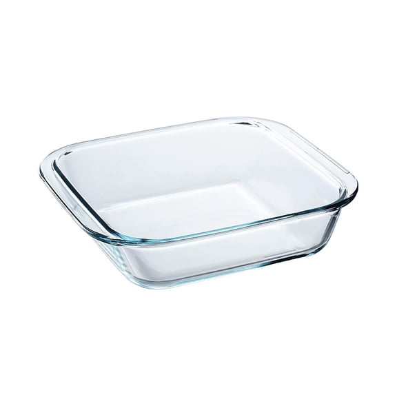 QIDESHIP Dish Baking, Home Kitchen Dish Baking, Glass Casserole Dish Small Square Baking Mould Made of Borosilicate Glass Heat Up To 4 °C for Hot Fryer Oven Microwave Oven