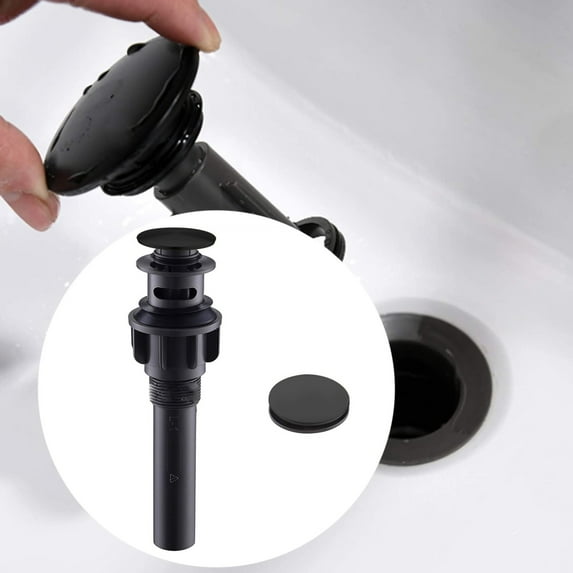 QIDESHIP Filter Screen, Plastic Bathroom Floor Drains with Overflow Function, Bathtub Plugs, Floor Drain Assemblies with Lift Function, Bathroom Basin Faucets, Polished Plastic, Hair Collectors