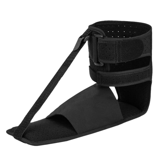 QIDESHIP Fixed Clip, (Black) Foot Drop Stretching Band Night Splint, Upgrade Plantar Fasciitis Night Splint & Brace with Adjustable Straps Support for Tendonitis Heel Spur Day & Night Use
