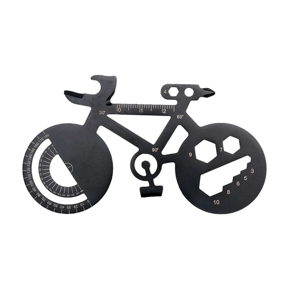 QIDESHIP Handmade Equipment, Multi-Function Tool, 16 in 1 Shaped Multi Function Tool – Stainless Multi Tool with Screwdrivers Wrenches Ruler & Compact for Cyclists & Diy Enthusiasts