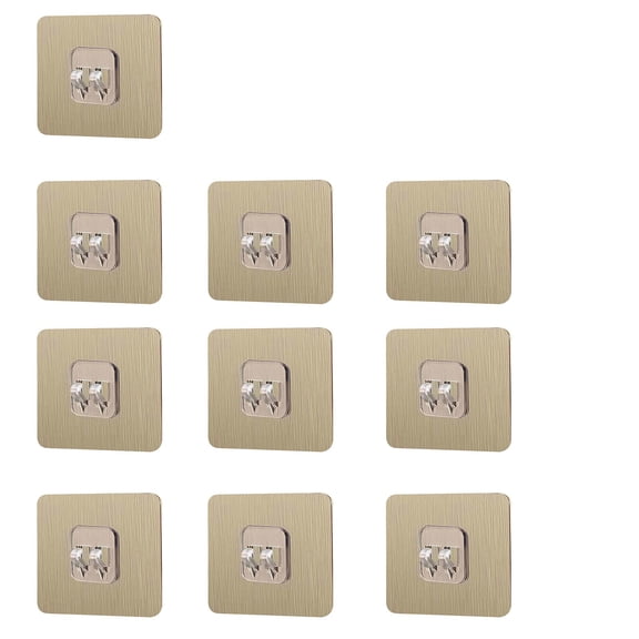 QIDESHIP Household Hooks, Hook Hook, 10 Pack Adhesive Suction Sticker for No Drilling Bathroom Shower Shelf Accessories Super Strong Adhesive Wall Sticker for Shower Caddy and More