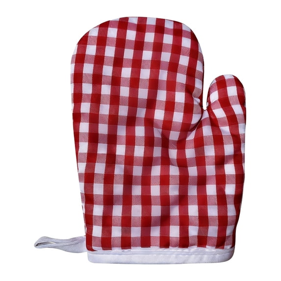 QIDESHIP Kids Oven Mitts, Heat Resistant Baking Gloves, 450°F Cotton Polyester with Soft Padding, 6-Inch Small Size for Little Chefs, Machine Washable with Hanging Loop for Kitchen Cooking