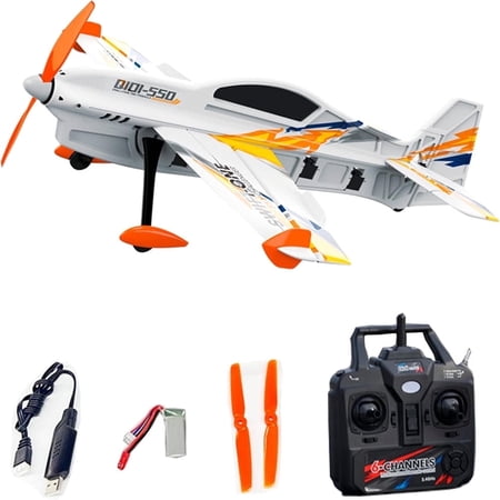 QIDI-550 RC Airplane One-Key Hanging Stunt Fixed Wing with Wind Resistant Flight Ready to Fly Orange