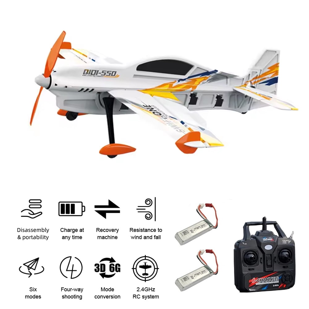 QIDI550 4CH RC Plane 3D Stunt Brushless Motor Remote Control Aircraft Fixed Wing Helicopter Airplane Rc Glider Toys for Adutls