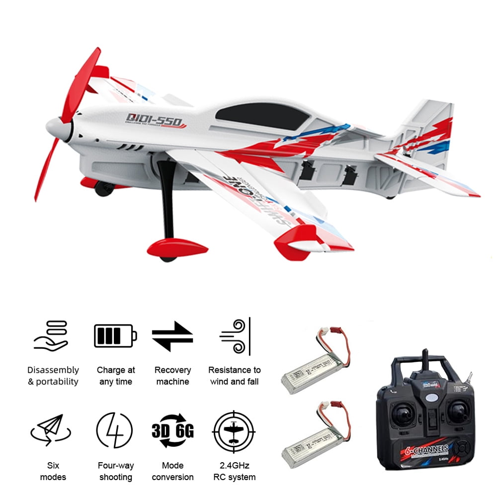 QIDI550 4CH RC Plane 3D Stunt Brushless Motor Remote Control Aircraft Fixed Wing Helicopter Airplane Rc Glider Toys for Adutls