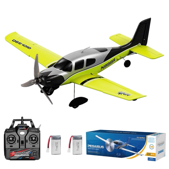 QIDI580 Stunt RC Glider Plane 4CH 2.4G Remote Control Brushless Aircraft EPP Foam Fixed Wing Airplane Model Toys For Boy Children Wit 2 Batteries
