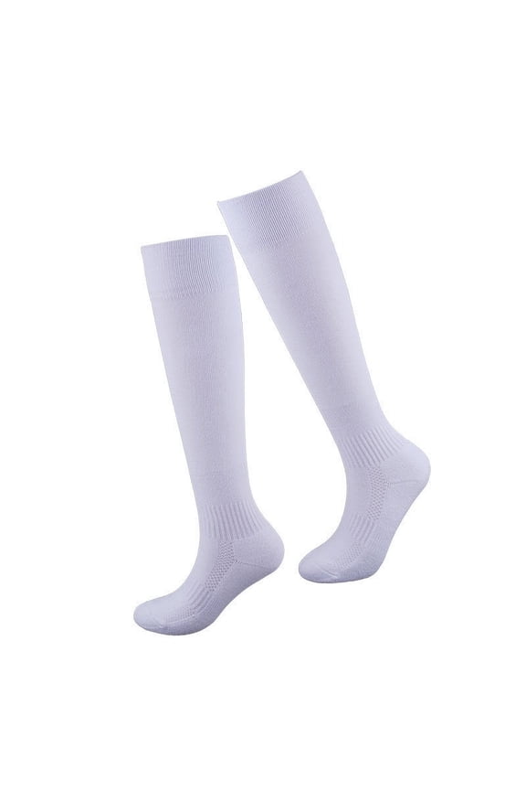 1 Pair Long Fencing Breathable Socks For Men Women Comfortable Thick White Knee High Socks For Soccer Softball Football