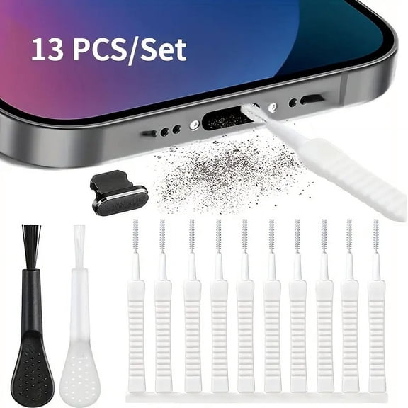 QIDITONG 1 Set Cleaning Kit For Phone Ports And Computer Keyboards Reusable Small Brushes Charging Port Cleaners For Efficient Debris Removal