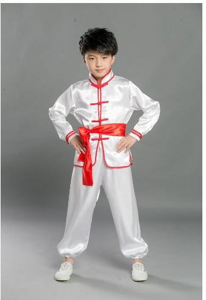 QIDITONG Set Kids Kung Fu Uniform Chinese Traditional Clothes