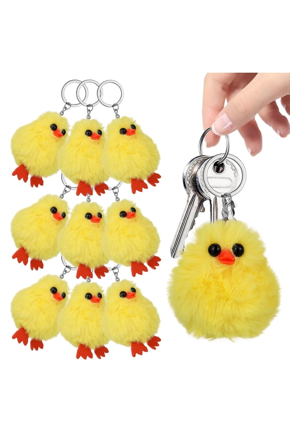 10 Pcs Plush Duck Keychains Cute Duck Plush Keychain Soft Key Ring Plush Animal Keychain Ornament Accessories For Bags And Keys