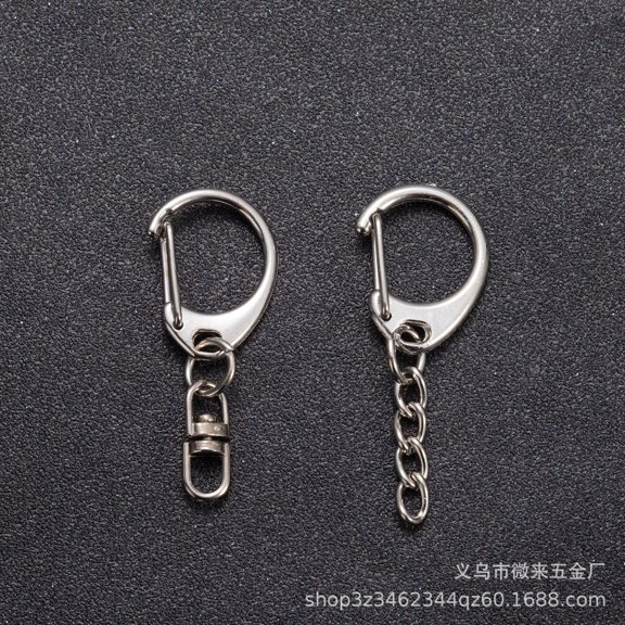 Hytrove 10Pcs Plated Silver Metal Swivel Lobster Clasp Keychain Clips Durable Hardware for Fixing