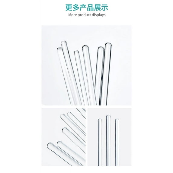 Transparent Glass Stirring Rods and Safe Design for School and Home Use 10pcs