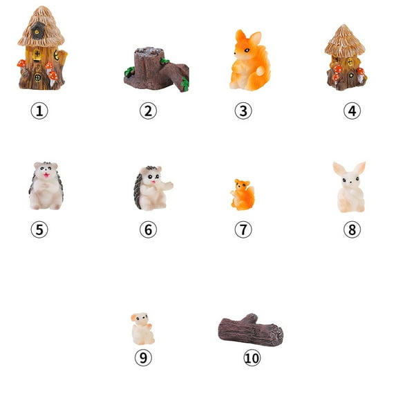 RENACLIPY Handmade Resin Miniature Animal Figurines Squirrel Cute Landscape Indoor Decorative Collectibles