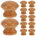 thumbnail image 1 of QIDITONG 10pcs Wooden Cabinet Knobs For Dressers Round Wood Drawer Knobs Single Hole Pull Handles For Kitchen Cabinets Vintage Style Furniture Hardware Boho Dresser Knobs, 1 of 6
